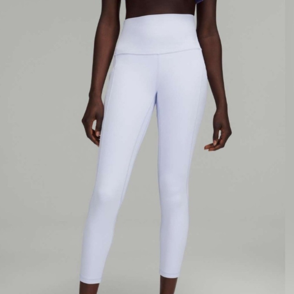 Lululemon Align High-Rise Pant with Pockets 25" Pastel Blue *Double Lined Size 8
